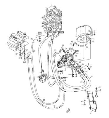 Hydraulique de l'unité de scie SuperCut 100 F12-30 LM033669