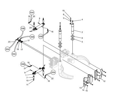 Couteaux gauche et droit, assemblage LM043525