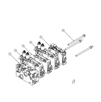 Bloc hydraulique de droite LM61401801