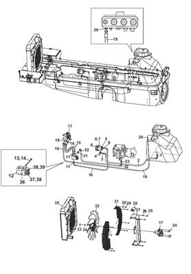 Refroidissement hydraulique, montage 9991335