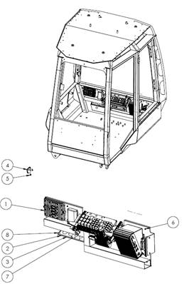 Equipements cabine, arrière 9991386