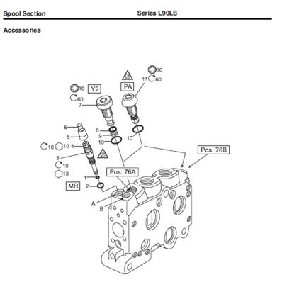 Distributeur hydraulique, assemblage 99929366