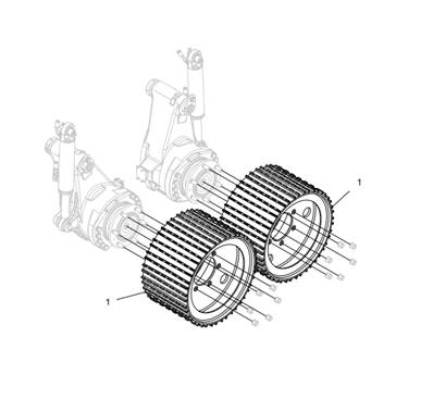 Rouleau acier, barrettes en V, modèle S LM043592