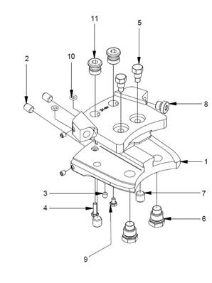 Support de guide pour F12/30 #21 pour guide de 82 à 90 cm, avec traitement LM554