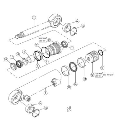 Vérin de couteau inférieur et supérieurs LM999033