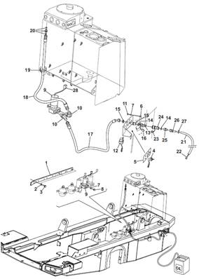 Pompe remplissage hydraulique, montage 9902867