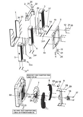 Refroidissement eau, assemblage 9905389