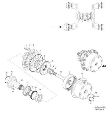 Bogie, réducteur 9991290