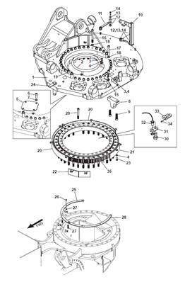 Rotation tourelle, assemblage 9991665