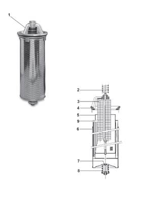 Réservoir hydraulique, filtration 9992063