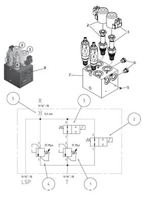 Pompes hydrauliques, vanne de contrôle 9992078