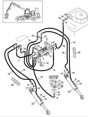 Bras pendulaires arrière, conduites hydrauliques 9992232