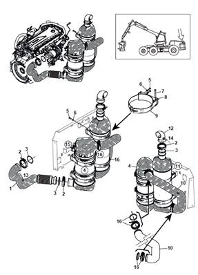 Echappement moteur stage 5, montage 9992686