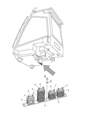 Support flexibles cabine, montage 7031169