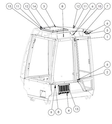 Equipements cabine, extérieur 9991385