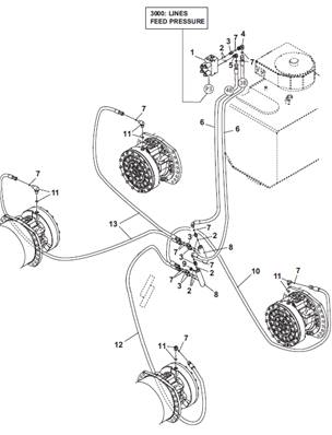 Freins de service, conduites hydraulique 9991471