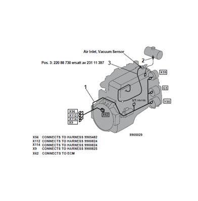 Faisceau moteur, montage 9991845