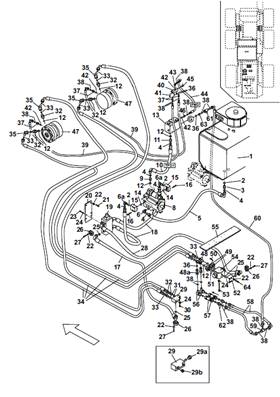 Moteur d'avancement avant MSE08, conduites hydrauliques 9992214