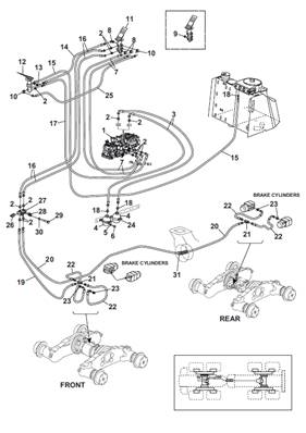 Freins de service, conduites hydrauliques 9992356