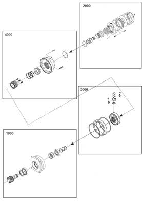 Moteur rotation tourelle, montage 99929377