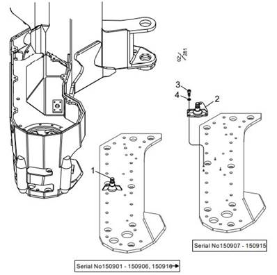 Support cylindre, plaque inférieure LM0068012