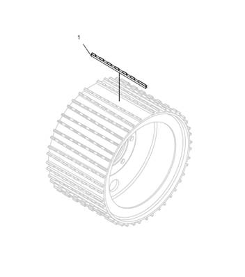 Rouleau acier, barrettes en V, modèle S LM018248