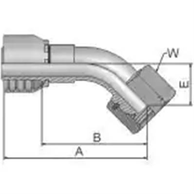 Embout à sertir PARKER BSP 3/4  - 45° - Série 48 1EB48-12-12