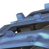 Paire de tracks bluetrack flow 26mm 1x1 pour 600/55 Pewag 762121X1