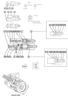 Pompe hydraulique de grue, valve de commande 02487027