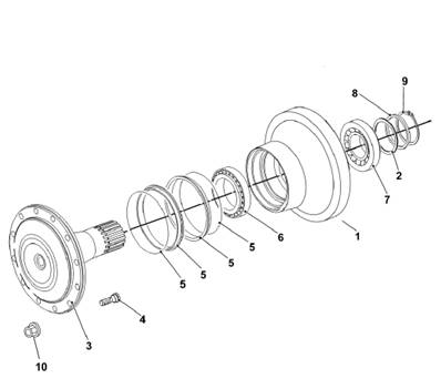 Moteur d'avancement arrière, rotation 7013329