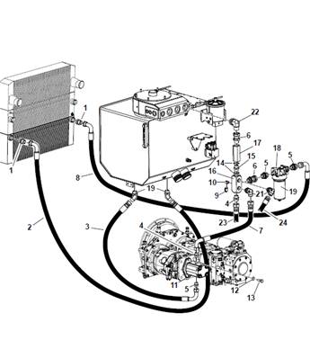 Refroidissement hydraulique, conduites hydrauliques 9991189