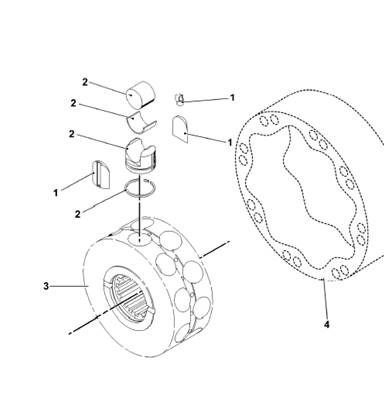 Moteur d'avancement arrière, piston 9991693