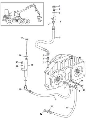 Boite de répartition, conduites hydrauliques 9991702