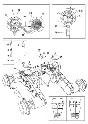 Système contrôle de charge sur bogie, assemblage 9992019