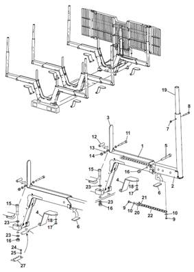 Berces mécaniques/hydrauliques, montage 9992343