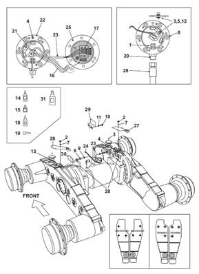 Système contrôle de charge sur bogie, assemblage 9992645