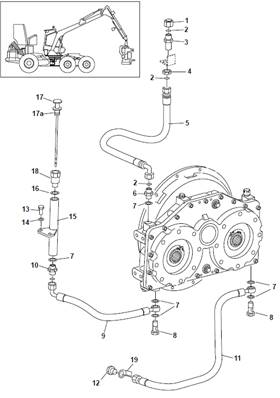 Boite de répartition, conduites hydrauliques 9992719