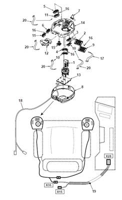 Console joystick gauche, assemblage 9992865