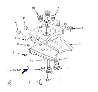 Support de guide pour F11-19 #3 10 mm avec traitement LM554173