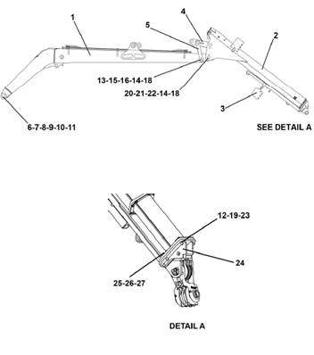 Grue 250/260 11m, assemblage 9900899