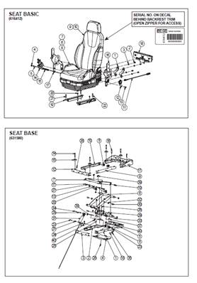 Siège 3000 HIGHT END, assemblage 9991088