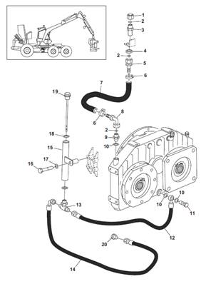 Pompe de transmission, conduites hydrauliques 9991886