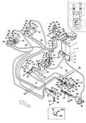 Moteur d'avancement avant MSE08, conduites hydrauliques 9992214S2