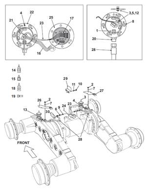 Système contrôle de charge sur bogie, assemblage 9992390