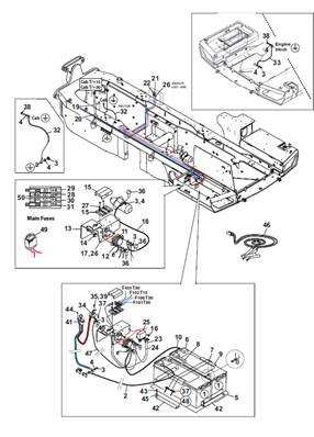 Batterie 24V, montage 9992547