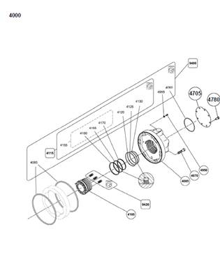 Moteur rotation tourelle avec freins, carter 99929319