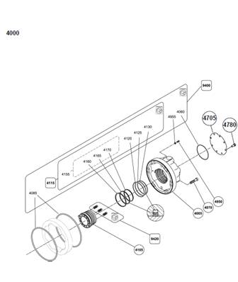 Moteur rotation tourelle, assemblage 9993006