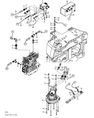 Hydraulique de l'unité de scie 98XL LM0061253