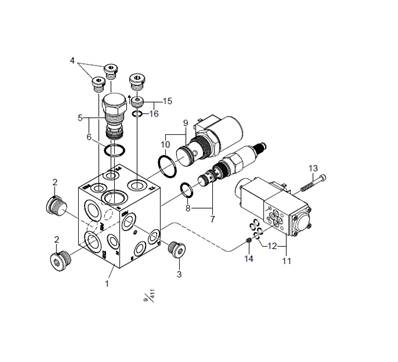 Bloc hydraulique de scie de cime 98XL LM014811