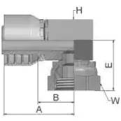 Embout à sertir PARKER BSP 1/4 - 90° court - Série 48 1B448-4-4